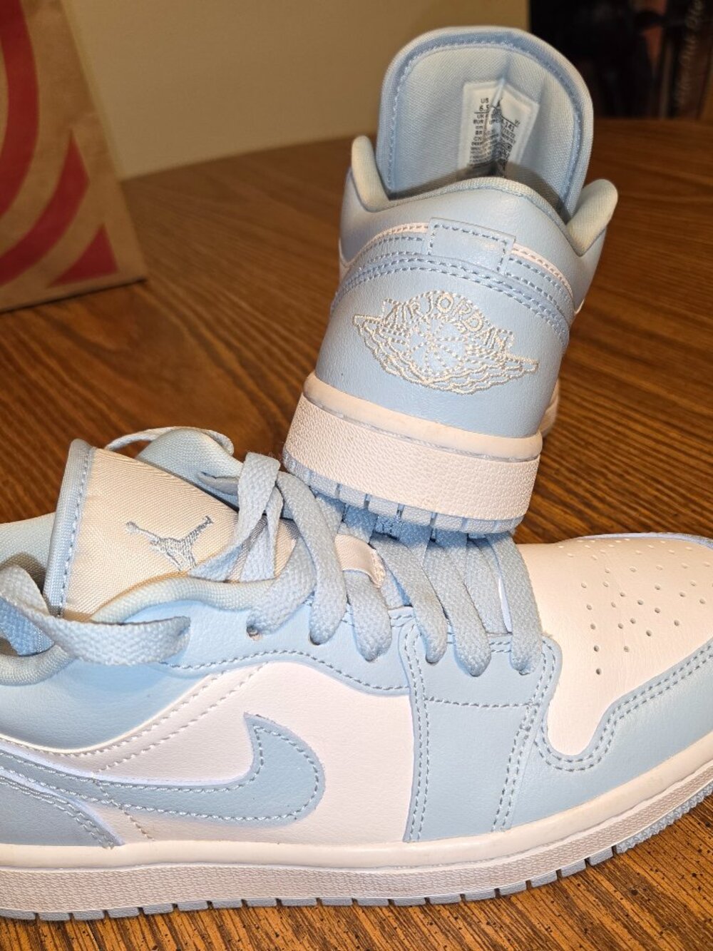 Nike air jordan 1 low ice blue shoes size 6.5